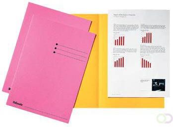 Esselte dossiermap roze karton van 180 g mÃÂ² pak van 100 stuks